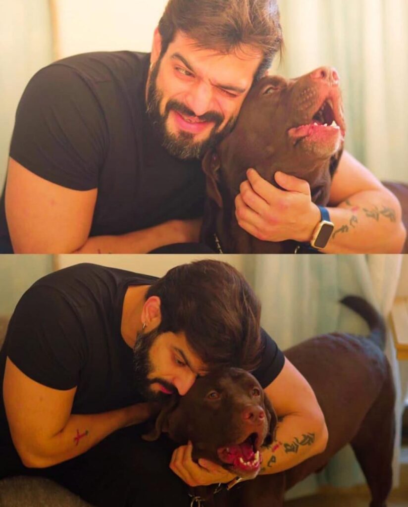 Karan Patel With his Pet Dog