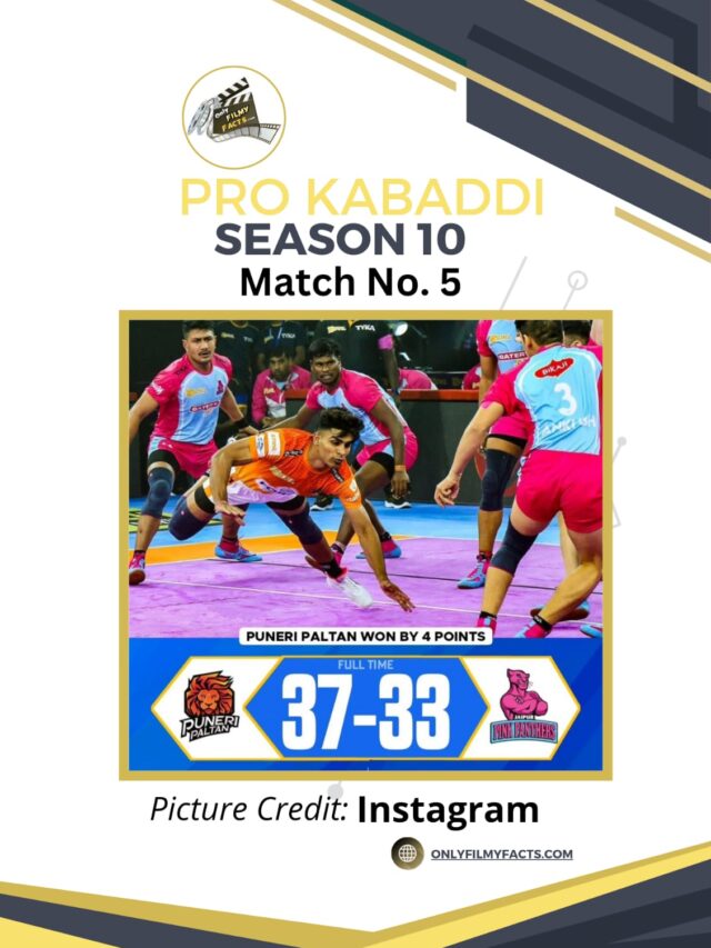 Pro Kabaddi Season 10 2023 Puneri Paltan Vs Jaipur Pink Panthers