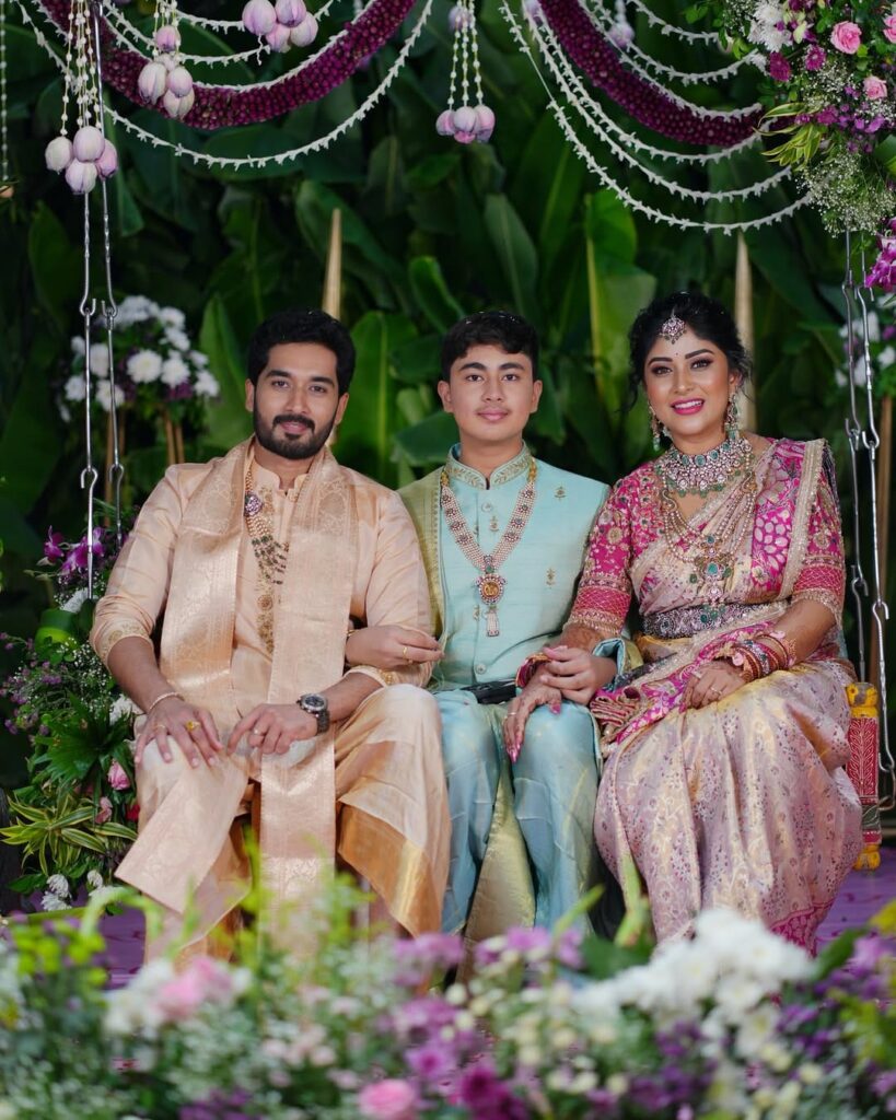 Nirupam Paritala With Wife Manjula & Son Akshaj omkar