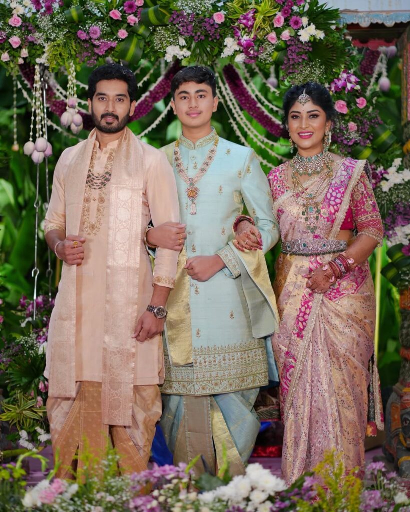 Nirupam Paritala With Wife Manjula & Son Akshaj omkar