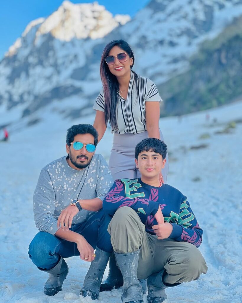 Nirupam Paritala With Wife Manjula & Son Akshaj omkar