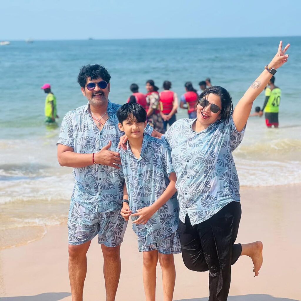 Ravi Kiran with wife sushma and son prabanjan
