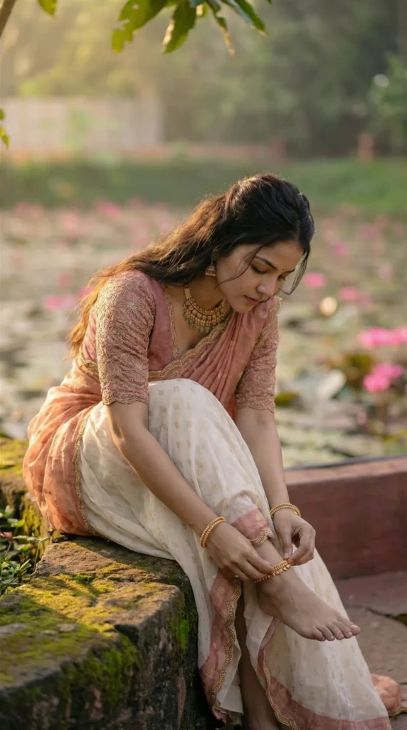 The Pink Paradise 2026 Gemini AI image generated Prompts Beautiful Indian outfit