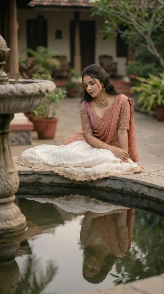 The Pink Paradise 2026 Gemini AI image generated Prompts Beautiful Indian outfit