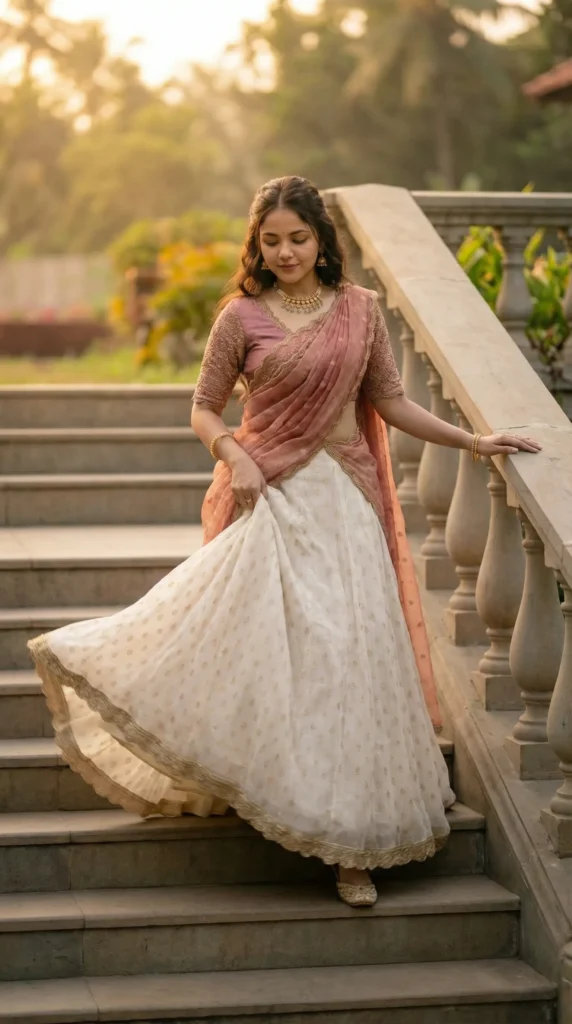 The Pink Paradise 2026 Gemini AI image generated Prompts Beautiful Indian outfit