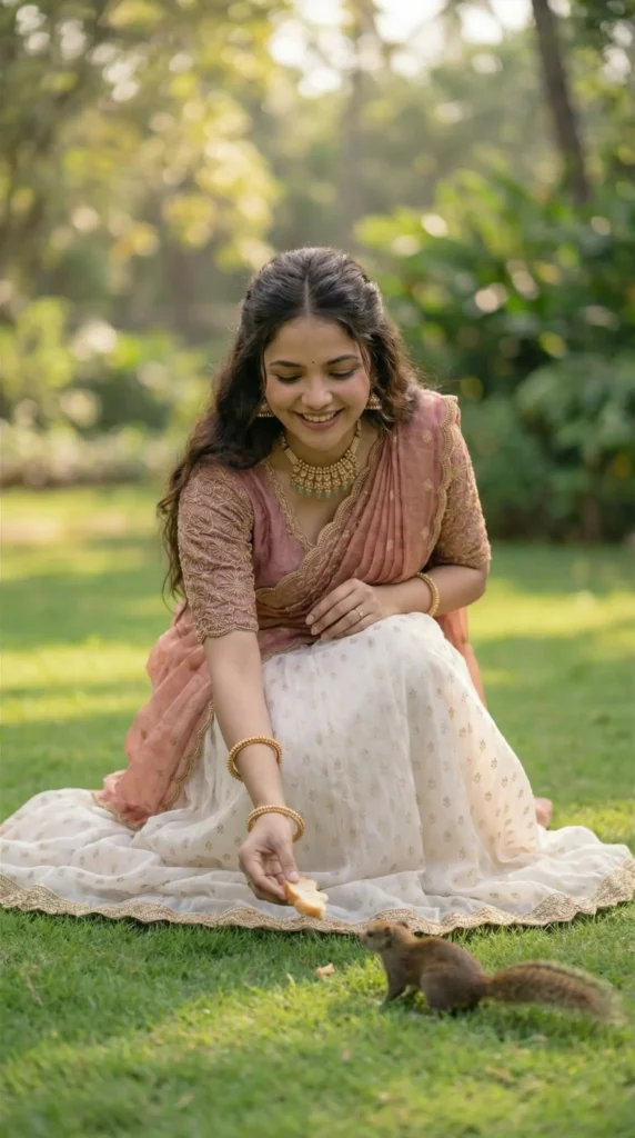 The Pink Paradise 2026 Gemini AI image generated Prompts Beautiful Indian outfit