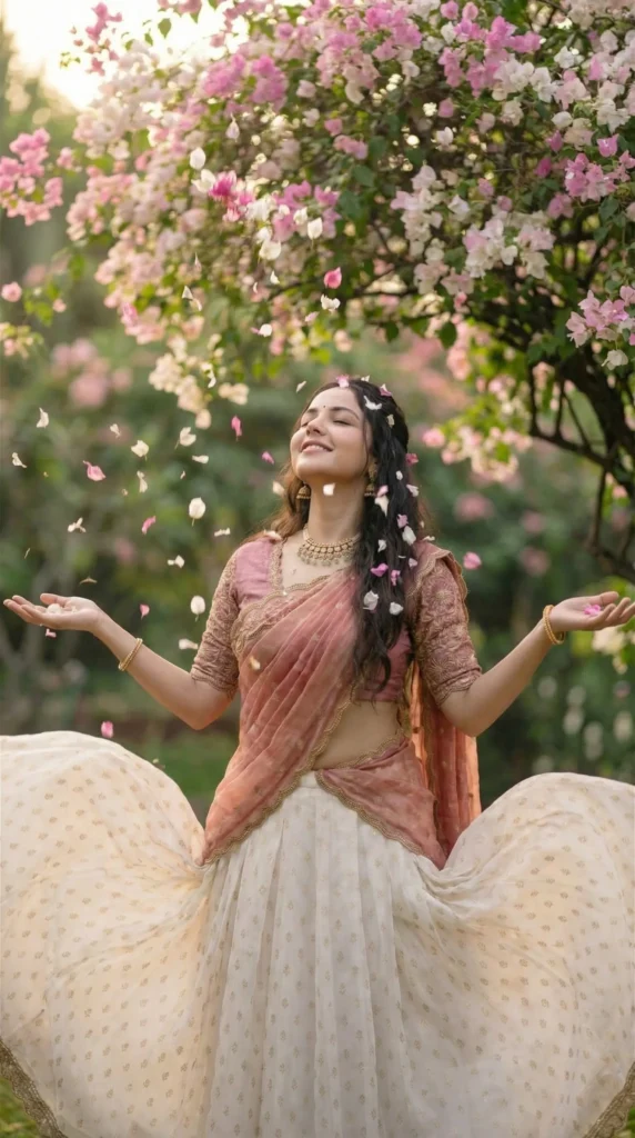 The Pink Paradise 2026 Gemini AI image generated Prompts Beautiful Indian outfit