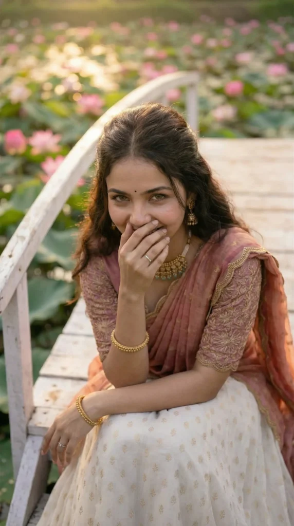 The Pink Paradise 2026 Gemini AI image generated Prompts Beautiful Indian outfit