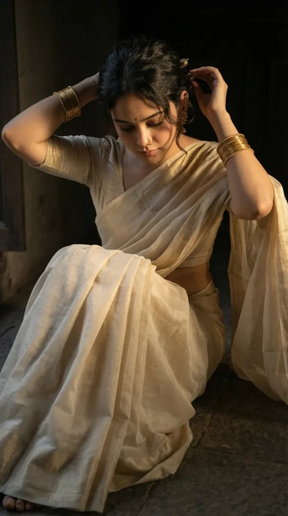 THE GOLDEN PAUSE 2026 Gemini AI image generated Prompts Beautiful Indian outfit