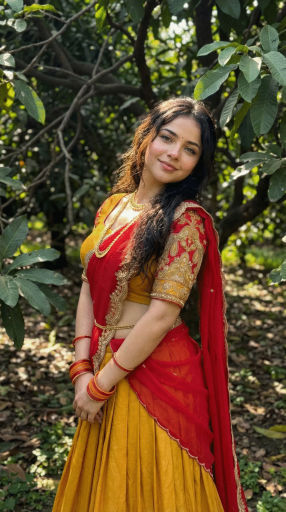 Roots, Rituals & Sankranthi 2026 Gemini AI image generated Prompts Beautiful Indian outfit