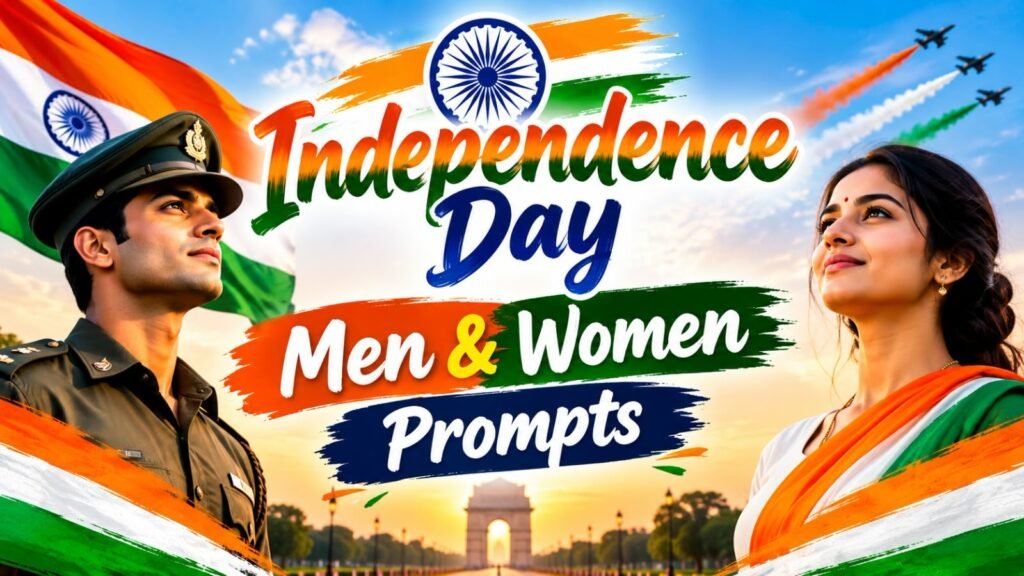 Ai Generated INDEPENDENCE DAY Photos – MEN AND WOMEN PROMPTS 2026
