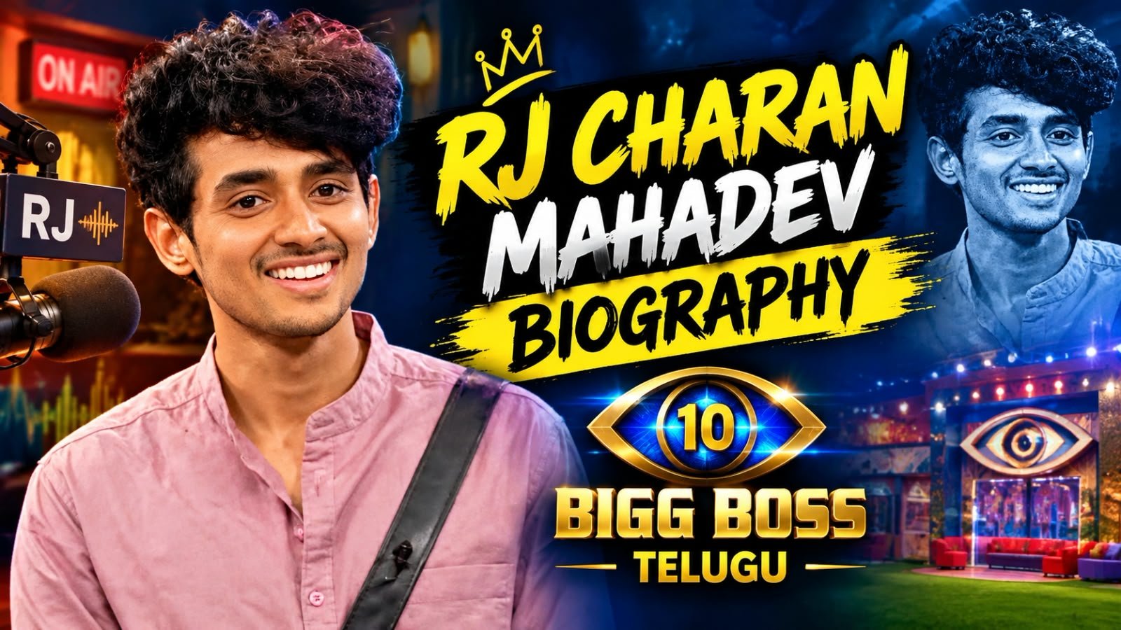 RJ Charan Mahadev Biography Early Life, Career, Bigg Boss Telugu 10 & More